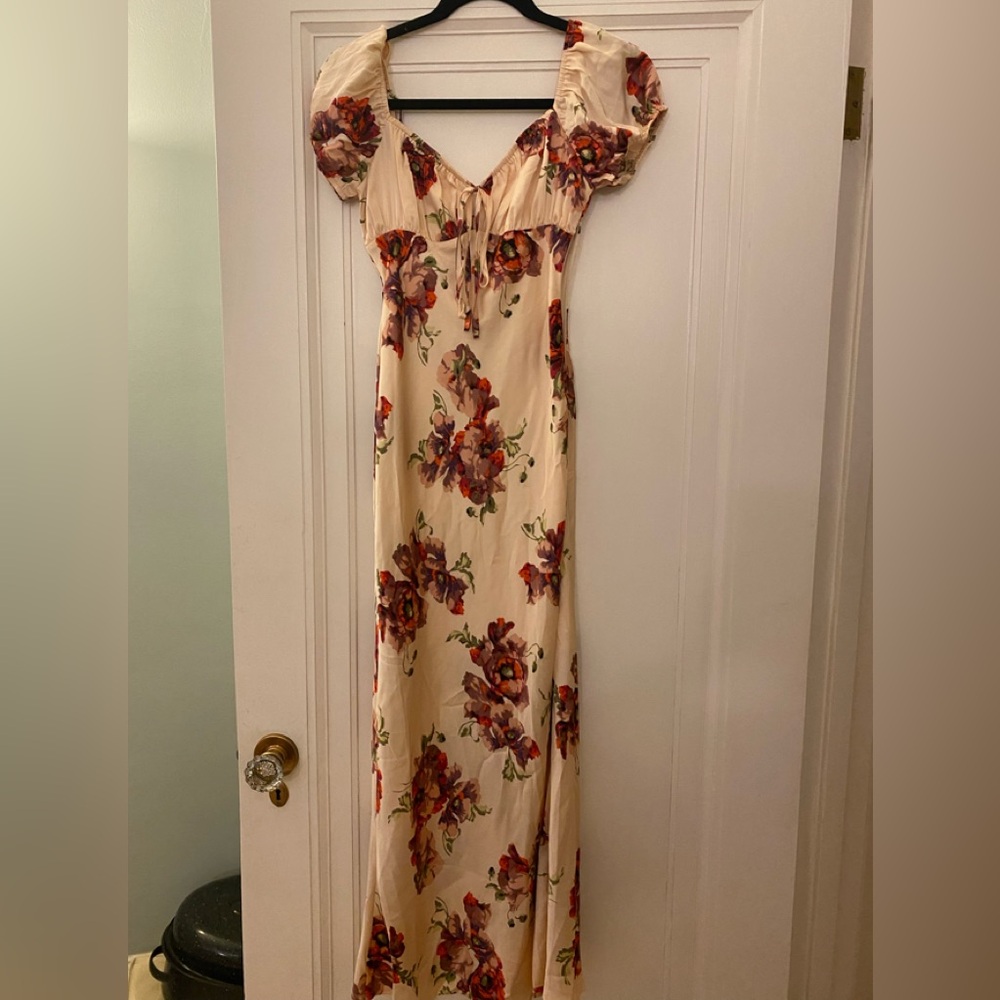 Uec Bailey rose size small floral pattern maxi dress. Side zipper